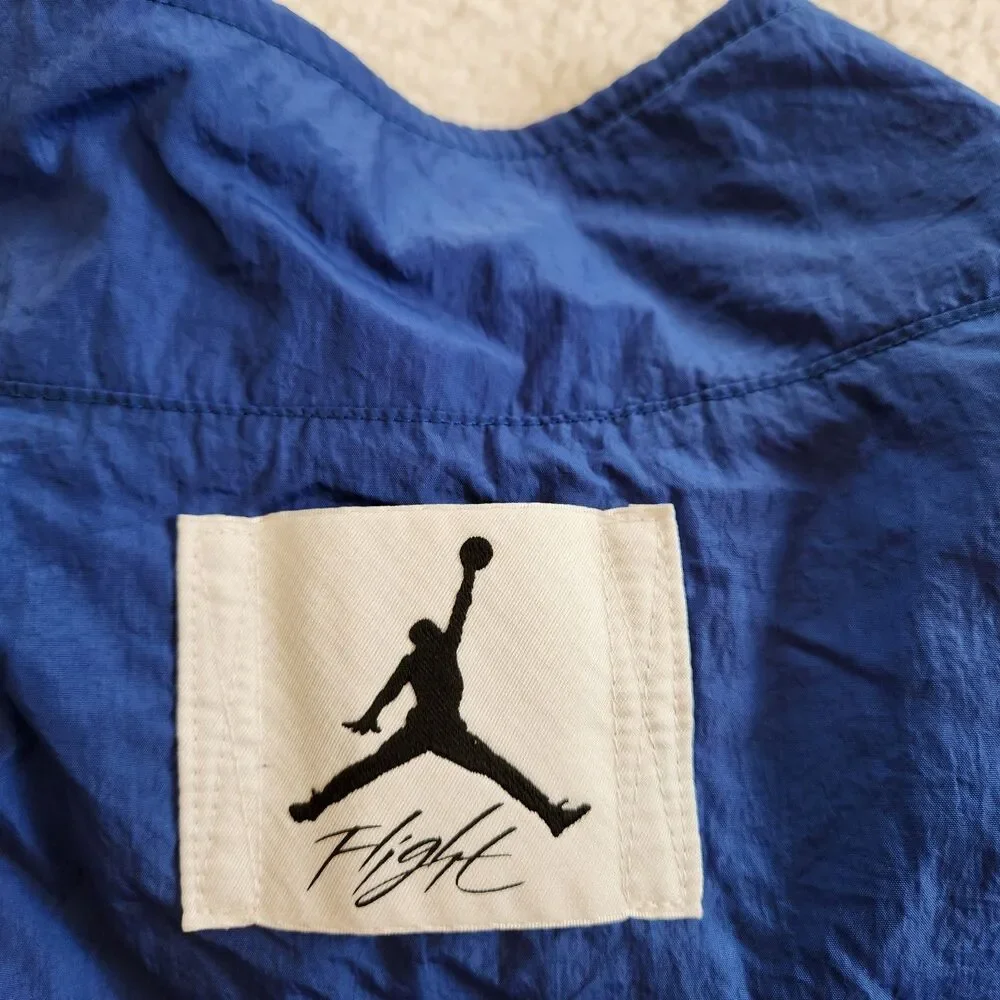 Air Jordan Flight Blue Mens 2XL Nylon Track Jacket Warm Up Full Zip DV7624-485